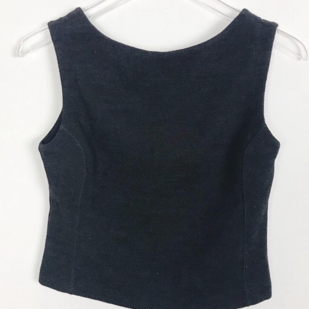 Open back black Banana Republic crop top